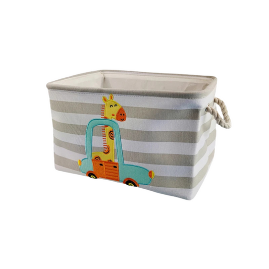 Panier de rangement pour jouets - motif girafe