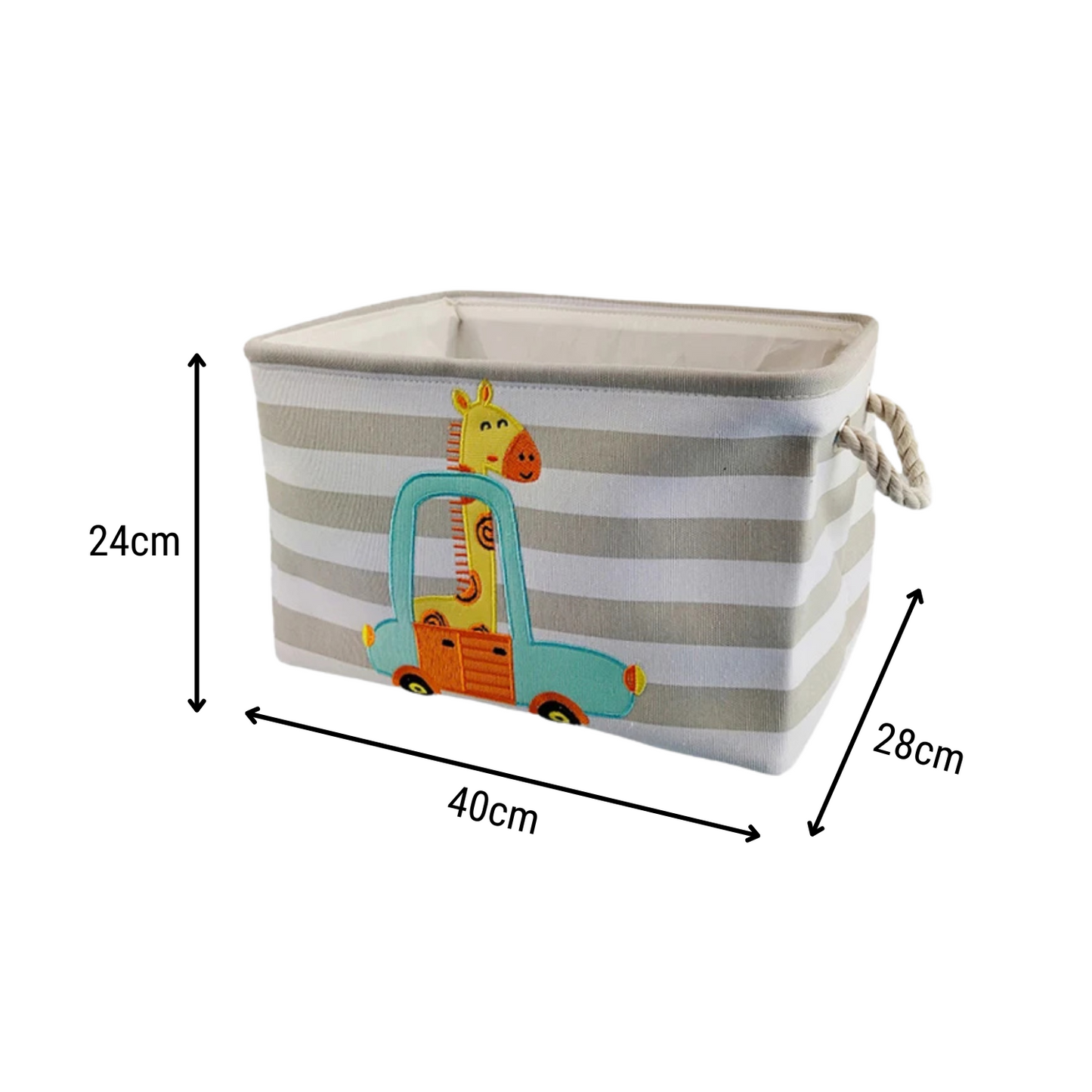 Panier de rangement pour jouets - motif girafe