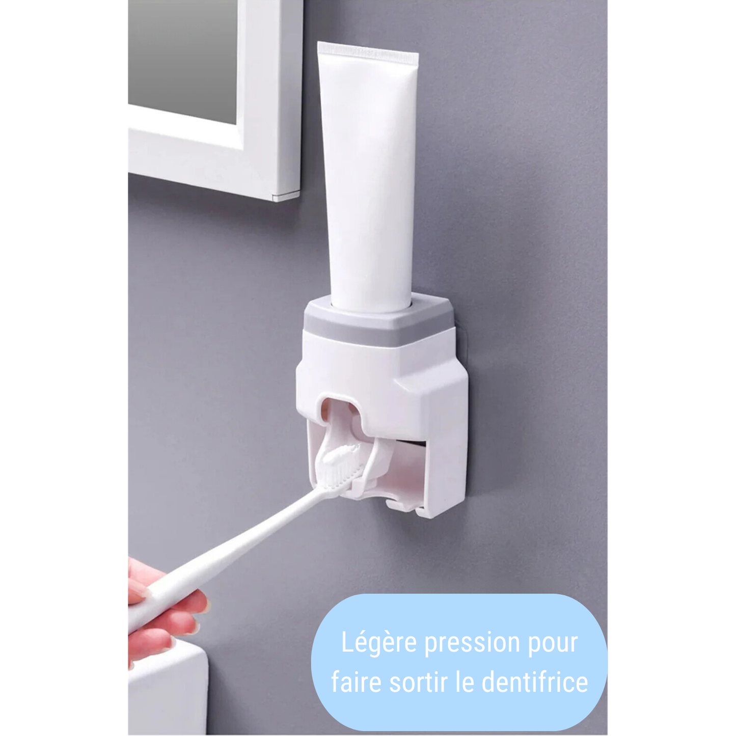 Distributeur de dentifrice mural avec supports brosses à dents