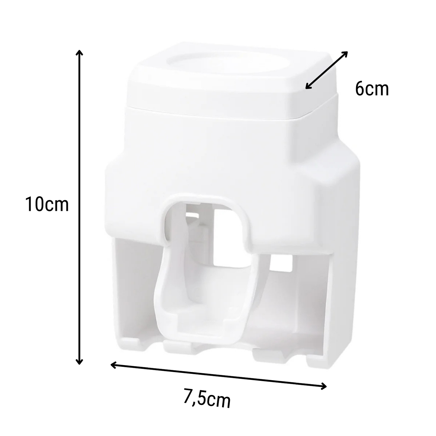 Distributeur de dentifrice mural avec supports brosses à dents